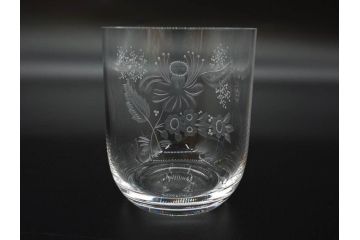 ドイツ　Meissen　マイセンクリスタル　マイセンフラワー　様々なデザインが美しいオールドファッショングラス6客セット(ガラス、ロックグラス、MEISSENER BLEIKRISTALL)(R-075793)