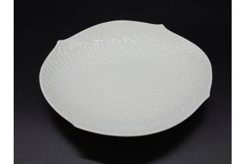 ドイツ　マイセン　Meissen　波の戯れ　ホワイト　さざ波のようなデザインが素敵なマグ4客・ティーカップ&ソーサー4客(C&S、マグカップ、洋食器)(R-075794)