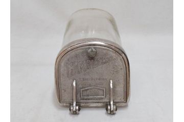 アンティーク雑貨　当時物　大正〜昭和初期　ノスタルジックな雰囲気漂うガラス瓶(ガラスビン、菓子瓶、たばこ瓶、タバコ瓶、煙草瓶、T.SAITO SYOUTEN、商店)(R-075797)
