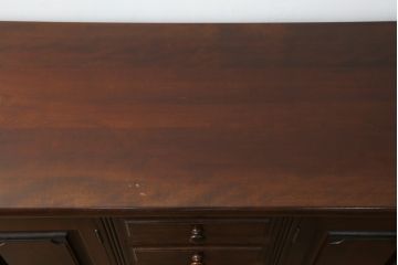 中古　美品　松本民芸家具　特注サイズ　洗練された佇まいのクリデンザサイドボード(クレデンザ、リビングボード、収納棚、戸棚)(R-075809)