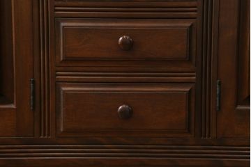中古　美品　松本民芸家具　特注サイズ　洗練された佇まいのクリデンザサイドボード(クレデンザ、リビングボード、収納棚、戸棚)(R-075809)