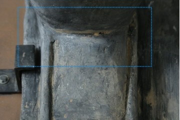 中国ヴィンテージ　特大!!　堂々とした立ち姿で威厳を感じさせる兵馬俑の像　(R-075812)