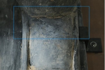 中国ヴィンテージ　特大!!　堂々とした立ち姿で威厳を感じさせる兵馬俑の像　(R-075812)