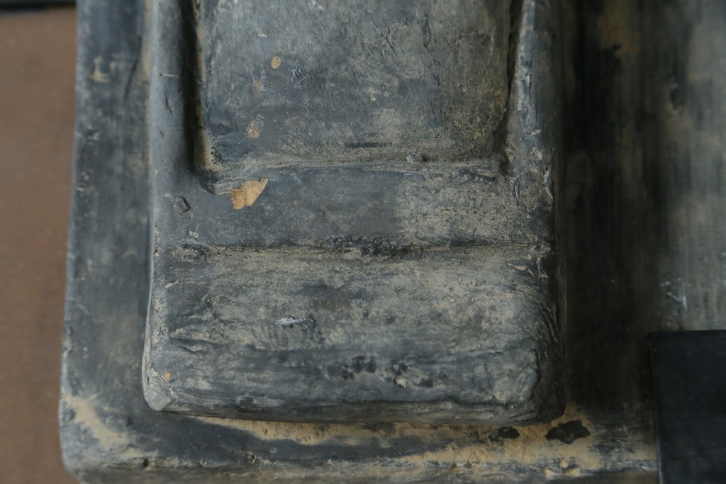 中国ヴィンテージ　特大!!　堂々とした立ち姿で威厳を感じさせる兵馬俑の像　(R-075812)