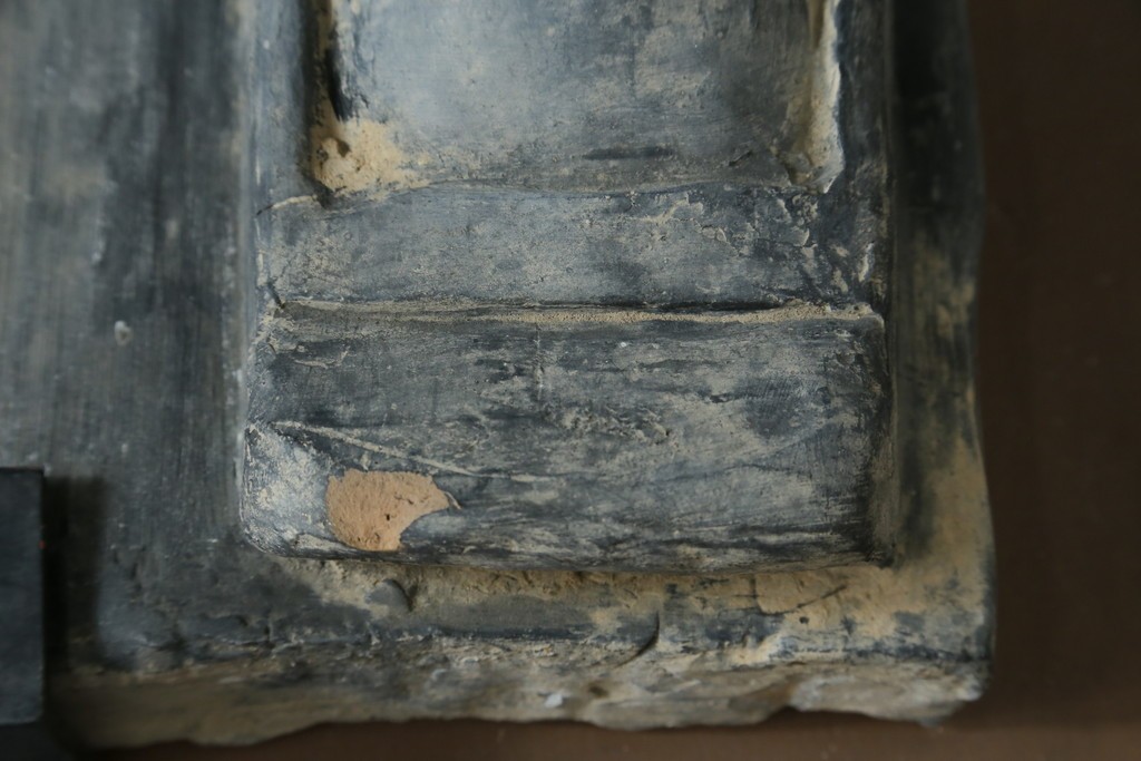 中国ヴィンテージ　特大!!　堂々とした立ち姿で威厳を感じさせる兵馬俑の像　(R-075812)