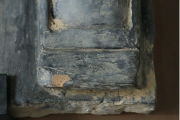 中国ヴィンテージ　特大!!　堂々とした立ち姿で威厳を感じさせる兵馬俑の像　(R-075812)