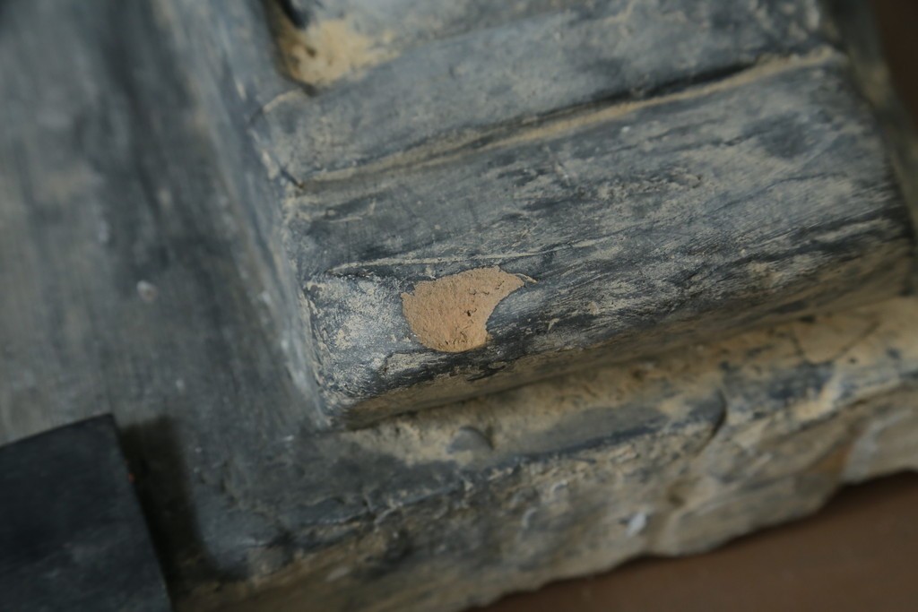 中国ヴィンテージ　特大!!　堂々とした立ち姿で威厳を感じさせる兵馬俑の像　(R-075812)