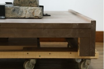 中国ヴィンテージ　特大!!　堂々とした立ち姿で威厳を感じさせる兵馬俑の像　(R-075812)