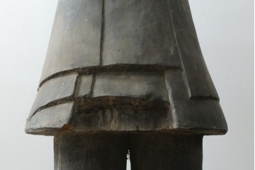 中国ヴィンテージ　特大!!　堂々とした立ち姿で威厳を感じさせる兵馬俑の像　(R-075812)