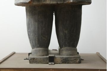 中国ビンテージ　特大!!  堂々とした立ち姿で威厳を感じさせる兵馬俑の象(焼物、オブジェ、将軍俑?、置物、ディスプレイ、店舗什器、ヴィンテージ)(R-075812)