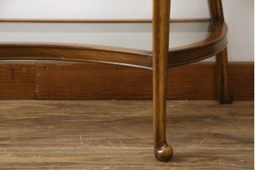 中古　美品　イタリア高級家具　メデア(Medea)　クラシカルな佇まいと特徴あるデザインが素敵なサイドテーブル(コンソールテーブル、花台、飾り台)(定価約35万円)(R-075824)