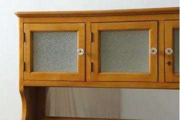 和製アンティーク　希少カラー　収納たっぷり!お洒落に整理整頓ができるデンタルケース(ガラスケース、ケビント、収納棚、戸棚、デンタルケース、デンタルキャビネット、店舗什器)(R-75827)