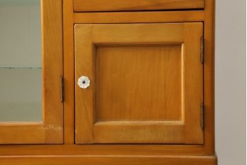 和製アンティーク　希少カラー　収納たっぷり!お洒落に整理整頓ができるデンタルケース(ガラスケース、ケビント、収納棚、戸棚、デンタルケース、デンタルキャビネット、店舗什器)(R-75827)