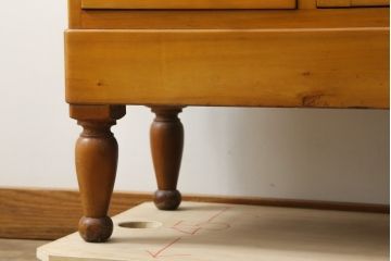 和製アンティーク　希少カラー　収納たっぷり!お洒落に整理整頓ができるデンタルケース(ガラスケース、ケビント、収納棚、戸棚、デンタルケース、デンタルキャビネット、店舗什器)(R-75827)