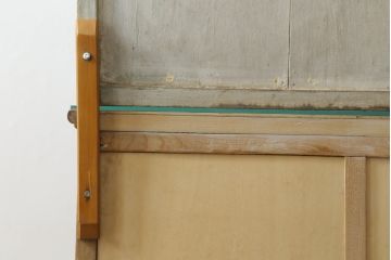和製アンティーク　希少カラー　収納たっぷり!お洒落に整理整頓ができるデンタルケース(ガラスケース、ケビント、収納棚、戸棚、デンタルケース、デンタルキャビネット、店舗什器)(R-75827)