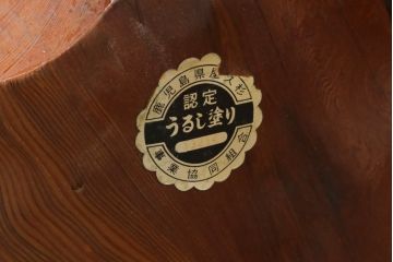和製ビンテージ　屋久杉　漆塗り　2wayで衝立てにもなる!! ダイナミックな自然の造形が美しい座卓(センターテーブル、ローテーブル、パーテーション、衝い立て、つい立て、ヴィンテージ)(R-075833)