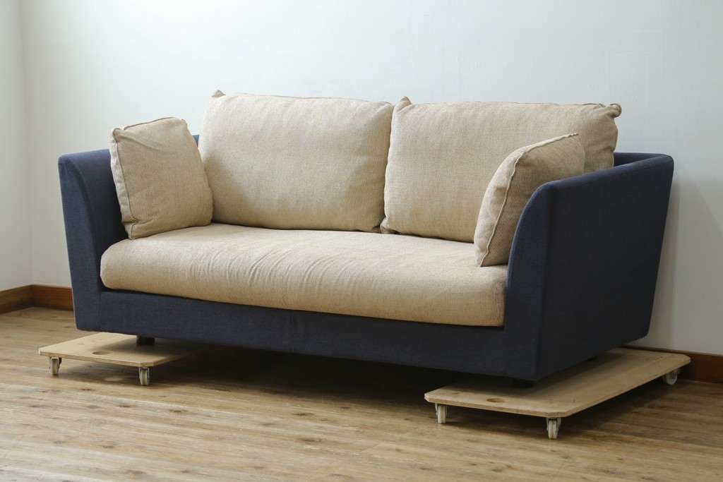 【t様ご決済用】中古　arflex(アルフレックス)　A・SOFA MEDIUM 10(エー・ソファ ミディアム)　W2LR　ワイド2人掛アームソファ　定価約50万円　(R-075834)