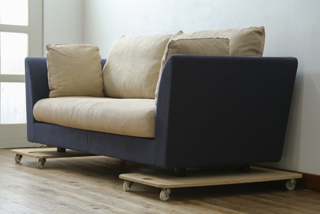 【t様ご決済用】中古　arflex(アルフレックス)　A・SOFA MEDIUM 10(エー・ソファ ミディアム)　W2LR　ワイド2人掛アームソファ　定価約50万円　(R-075834)