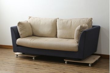中古　arflex(アルフレックス)　A・SOFA MEDIUM 10(エー・ソファ ミディアム)　W2LR　ワイド2人掛アームソファ(2.5人掛けソファ、2人掛けソファ、二人掛け、2P)(定価約50万円)(R-075834)