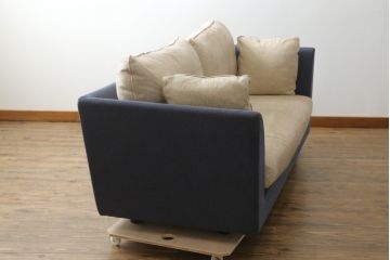 中古　arflex(アルフレックス)　A・SOFA MEDIUM 10(エー・ソファ ミディアム)　W2LR　ワイド2人掛アームソファ(2.5人掛けソファ、2人掛けソファ、二人掛け、2P)(定価約50万円)(R-075834)