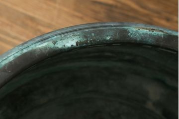 昭和四年　塩原 鋳之　古銅特大火鉢　上手物　約60kg(御鋳物師、手あぶり、鉢カバー、昭和4年、1929年)(R-075840)