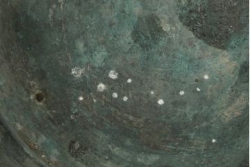 昭和四年　塩原 鋳之　古銅特大火鉢　上手物　約60kg(御鋳物師、手あぶり、鉢カバー、昭和4年、1929年)(R-075840)