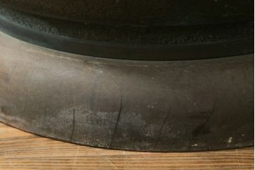 昭和四年　塩原 鋳之　古銅特大火鉢　上手物　約60kg(御鋳物師、手あぶり、鉢カバー、昭和4年、1929年)(R-075840)