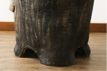 時代物　信楽焼　特大144cm　素朴な質感が味わい深い狸の置物(たぬき、タヌキ、オブジェ)(R-075842)
