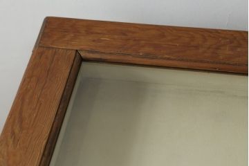 イギリスビンテージ　パイン材　しっかりした脚のデザインが個性的なショーケース(ガラスケース、ディスプレイケース、飾り棚、店舗什器、英国、ヴィンテージ)(R-075843)