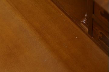 中古　象嵌(マーケットリー)入りのシリンダートップライティングビューロー(ワークデスク、簿記机、引き出し、在宅用、在宅ワーク用)(R-075846)