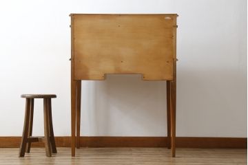 中古　象嵌(マーケットリー)入りのシリンダートップライティングビューロー(ワークデスク、簿記机、引き出し、在宅用、在宅ワーク用)(R-075846)