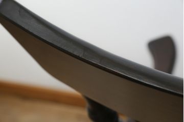 中古　美品　希少な廃番品　松本民芸家具　木の味わいと職人の技が楽しめる304F型ロッキングチェア(板座チェア、アームチェア、イス、揺り椅子)(R-075852)