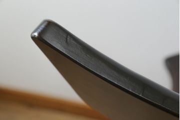 中古　美品　希少な廃番品　松本民芸家具　木の味わいと職人の技が楽しめる304F型ロッキングチェア(板座チェア、アームチェア、イス、揺り椅子)(R-075852)