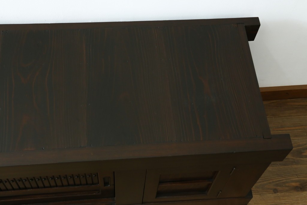 和製アンティーク　 特大!!　存在感バツグンの九尺水屋箪笥ローボード　(R-075857)