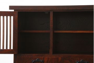 中古　美品　伝統民芸家具　迫力のある杢目が魅力的な岩谷堂箪笥サイドボード(引き出し、収納棚、戸棚、サイドキャビネット)(R-075864)