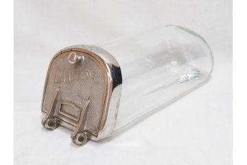 アンティーク雑貨　当時物　大正〜昭和初期　ノスタルジックな雰囲気漂うガラス瓶(ガラスビン、菓子瓶、たばこ瓶、タバコ瓶、煙草瓶、T.SAITO SYOUTEN、商店)(R-075865)