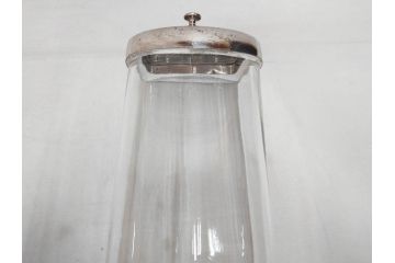 アンティーク雑貨　当時物　大正〜昭和初期　ノスタルジックな雰囲気漂うガラス瓶(ガラスビン、菓子瓶、たばこ瓶、タバコ瓶、煙草瓶、T.SAITO SYOUTEN、商店)(R-075865)