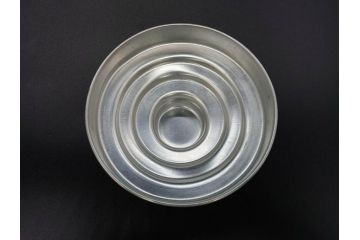 アンティーク雑貨　当時物　デッドストック　アルミ蓋　レトロな雰囲気を醸し出すガラス瓶3個セット(角型、角瓶、キャニスター、ガラスビン、菓子瓶、硝子、フタ付き)(R-075867)