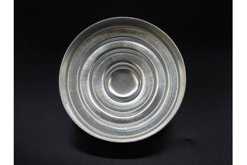 アンティーク雑貨　当時物　デッドストック　アルミ蓋　レトロな雰囲気を醸し出すガラス瓶3個セット(角型、角瓶、キャニスター、ガラスビン、菓子瓶、硝子、フタ付き)(R-075867)