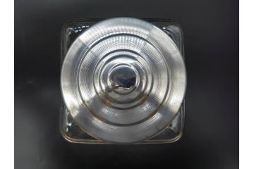 アンティーク雑貨　当時物　デッドストック　アルミ蓋　大・中・小　お洒落なディスプレイが叶うレトロなガラス瓶3個セット(角型、角瓶、キャニスター、ガラスビン、菓子瓶、硝子、フタ付き)(R-075868)