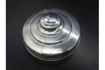 アンティーク雑貨　当時物　デッドストック　アルミ蓋　大・中・小　お洒落なディスプレイが叶うレトロなガラス瓶3個セット(角型、角瓶、キャニスター、ガラスビン、菓子瓶、硝子、フタ付き)(R-075868)