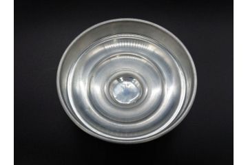 アンティーク雑貨　当時物　デッドストック　アルミ蓋　レトロな雰囲気を醸し出すガラス瓶3個セット(角型、角瓶、キャニスター、ガラスビン、菓子瓶、硝子、フタ付き)(R-075869)