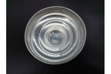 アンティーク雑貨　当時物　デッドストック　アルミ蓋　レトロな雰囲気を醸し出すガラス瓶3個セット(角型、角瓶、キャニスター、ガラスビン、菓子瓶、硝子、フタ付き)(R-075869)