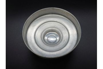 アンティーク雑貨　当時物　デッドストック　アルミ蓋　大・小　お洒落なディスプレイが叶うレトロなガラス瓶2個セット(角型、角瓶、キャニスター、ガラスビン、菓子瓶、硝子、フタ付き)(R-075871)