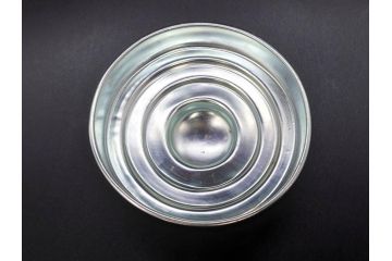 アンティーク雑貨　当時物　デッドストック　アルミ蓋　レトロな雰囲気を醸し出すガラス瓶3個セット(角型、角瓶、キャニスター、ガラスビン、菓子瓶、硝子、フタ付き)(R-075873)
