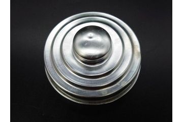 アンティーク雑貨　当時物　デッドストック　アルミ蓋　レトロな雰囲気を醸し出すガラス瓶3個セット(角型、角瓶、キャニスター、ガラスビン、菓子瓶、硝子、フタ付き)(R-075873)