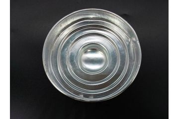 アンティーク雑貨　当時物　デッドストック　アルミ蓋　レトロな雰囲気を醸し出すガラス瓶3個セット(角型、角瓶、キャニスター、ガラスビン、菓子瓶、硝子、フタ付き)(R-075874)