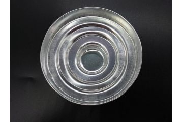 アンティーク雑貨　当時物　デッドストック　アルミ蓋　レトロな雰囲気を醸し出すガラス瓶3個セット(角型、角瓶、キャニスター、ガラスビン、菓子瓶、硝子、フタ付き)(R-075874)