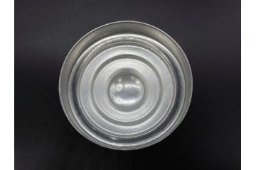 アンティーク雑貨　当時物　デッドストック　アルミ蓋　レトロな雰囲気を醸し出すガラス瓶3個セット(角型、角瓶、キャニスター、ガラスビン、菓子瓶、硝子、フタ付き)(R-075874)