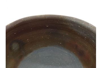 重要無形文化財　人間国宝　山本陶秀　備前焼　約12cm　4寸　深みのある色合いが上品な和の雰囲気を高める茶碗(和食器、抹茶碗、茶道具、茶器、共箱付き、四寸)(R-075878)